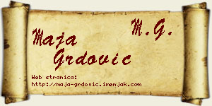 Maja Grdović vizit kartica